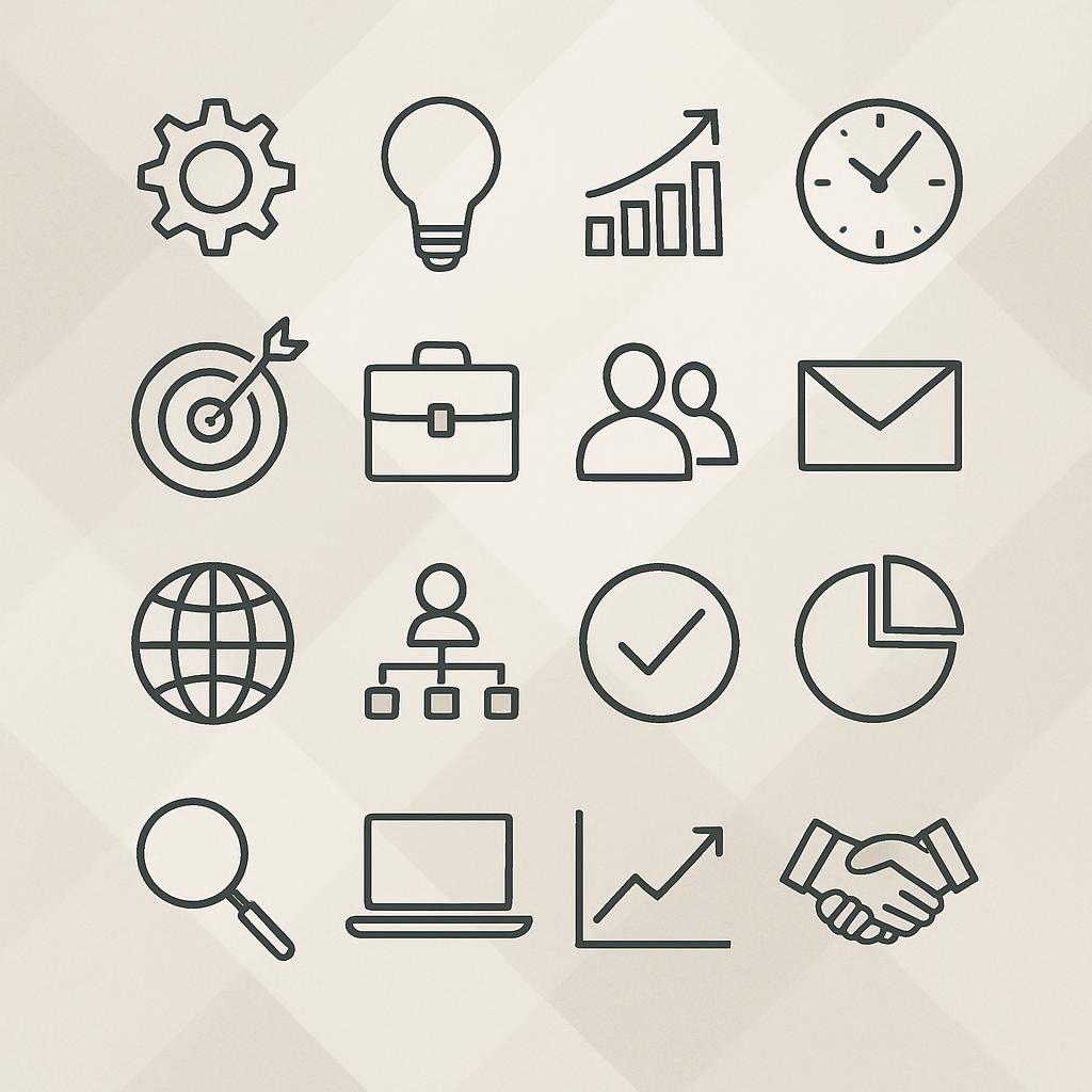 Deze afbeelding staat voor symbool iconen voor bedrijfsvoorwerpnamen.